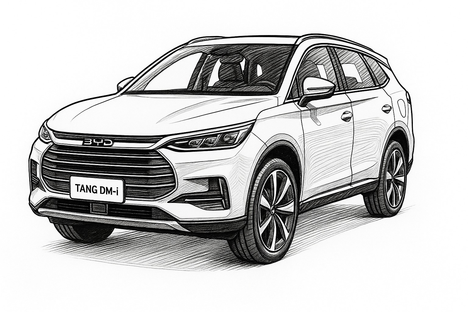 BYD Tang DM‑i — екстер’єр, фронтальний ракурс