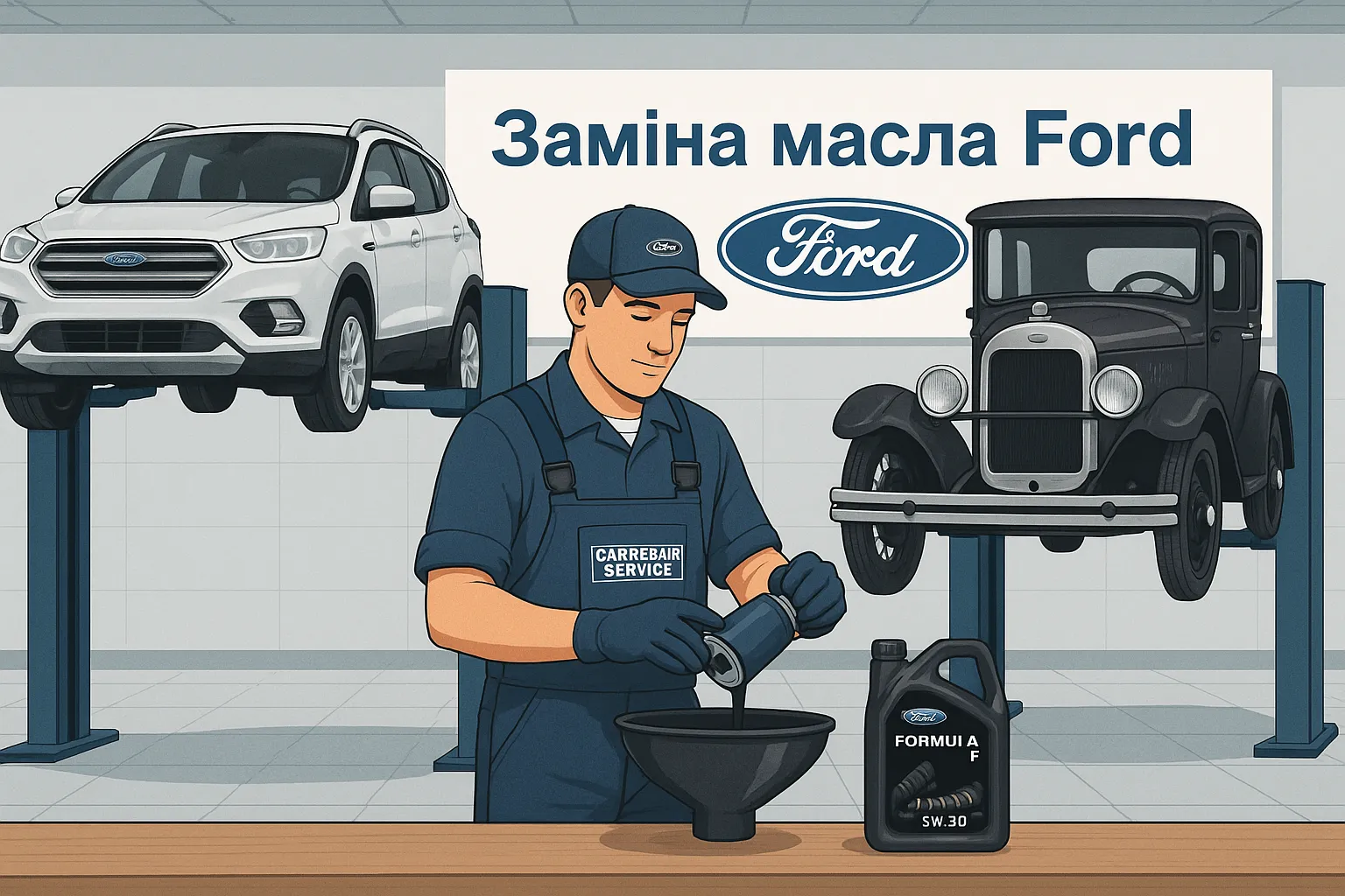 Заміна масла на Ford СТО Київ біля Кільцевої